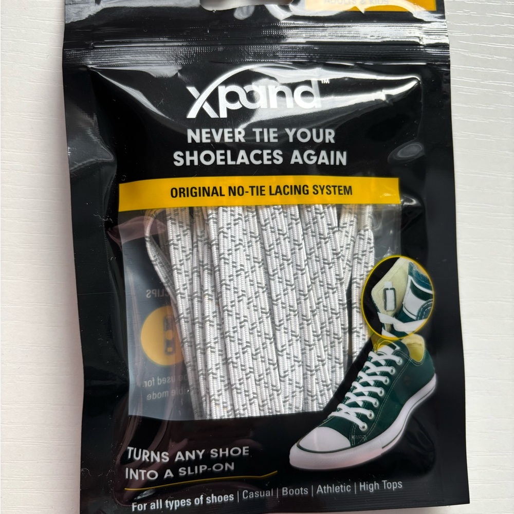 XPAND White No-Tie Shoelaces
